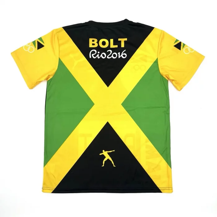 Usain BOLT - Maillot de course Olympics Rio 2016 Jamaïca signé. COA Beckett.