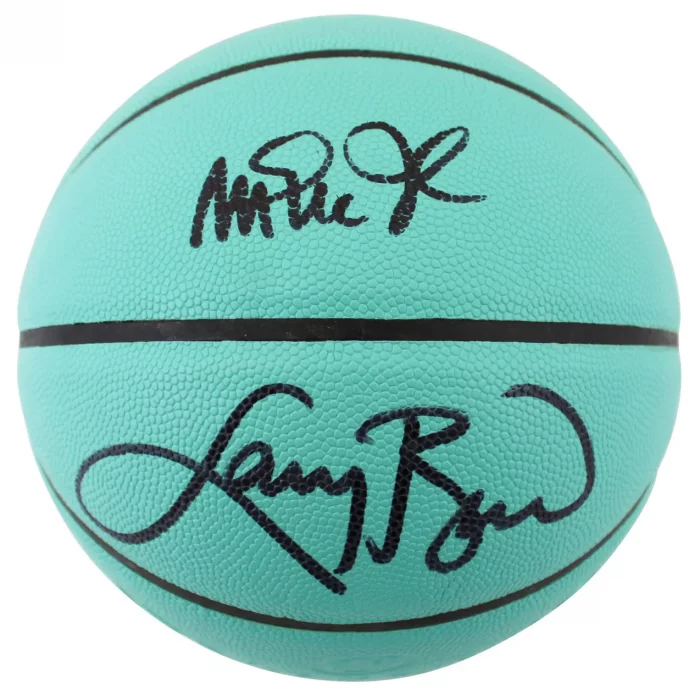 Magic JOHNSON & Larry BIRD - Ballon Tiffany & Co X Spalding signé. COA Beckett.